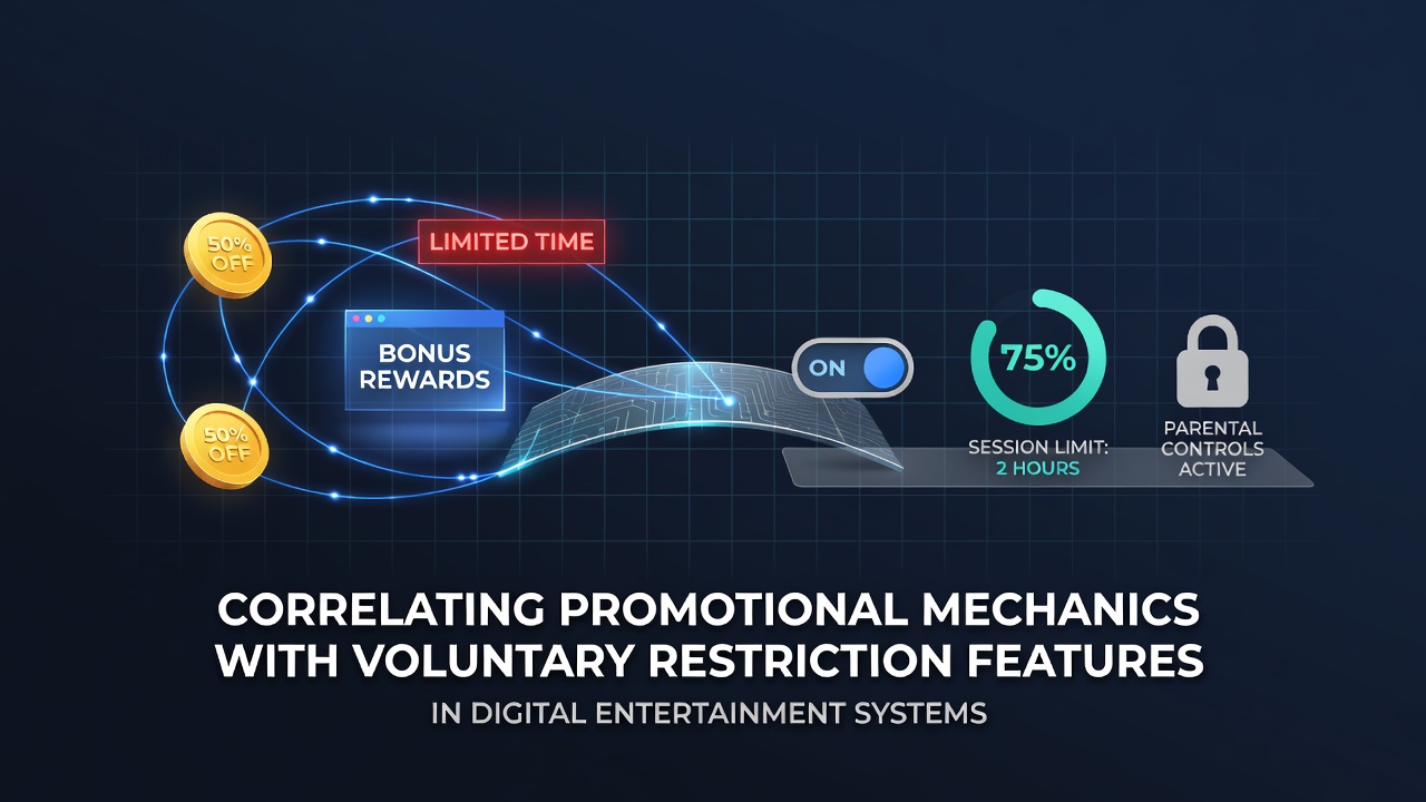 Digital entertainment platform interface showing promotional offers alongside user-set restriction controls