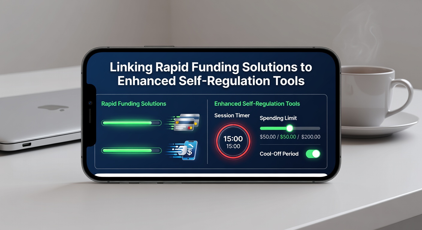 Smartphone screen displaying casino app with integrated deposit and limit setting options