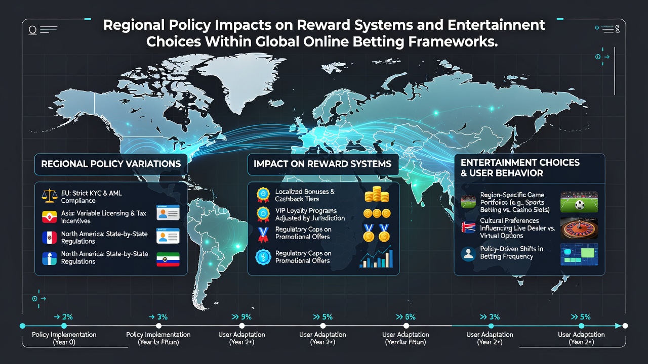 Illustration of policy-driven changes in bonus structures and game selections across betting platforms