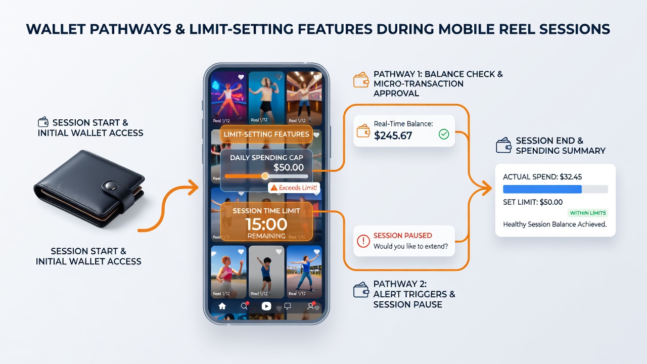 Close-up of mobile screen showing real-time limit notifications during slot session
